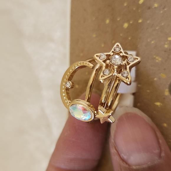 Celestial Ring Set Sun Moon & Stars 4-Piece Ring Set Size 7 2/$20 - Picture 3 of 8